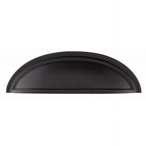 3 in. Center to Center Cup Cabinet Pull, Flat Black