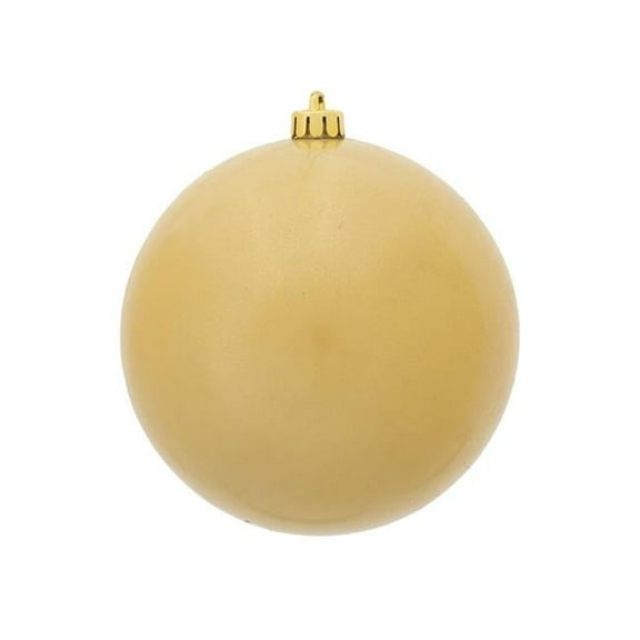 3 in. Champagne Candy Ball Christmas Ornament with Drilled 12 per Bag