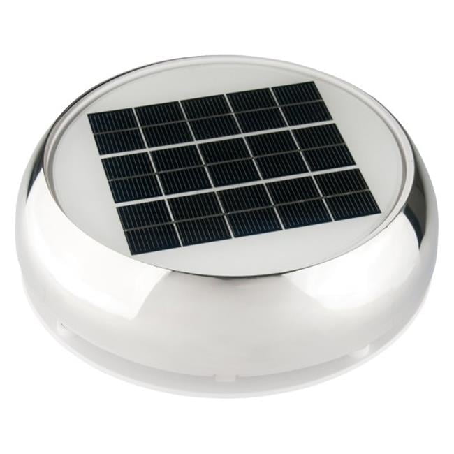 3 in. Day & Night Solar Vent, Stainless Steel