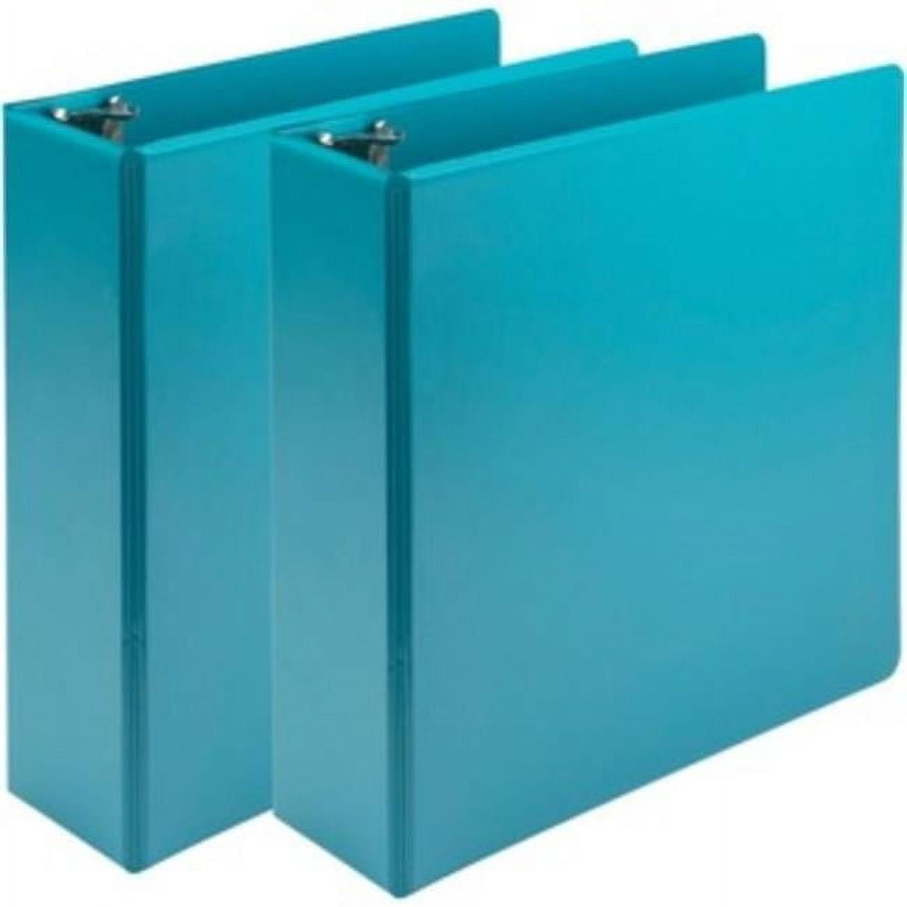 3 in. Earths Choice Plant-Based Durable 3 Ring View Binders, Turquoise - Pack of 2