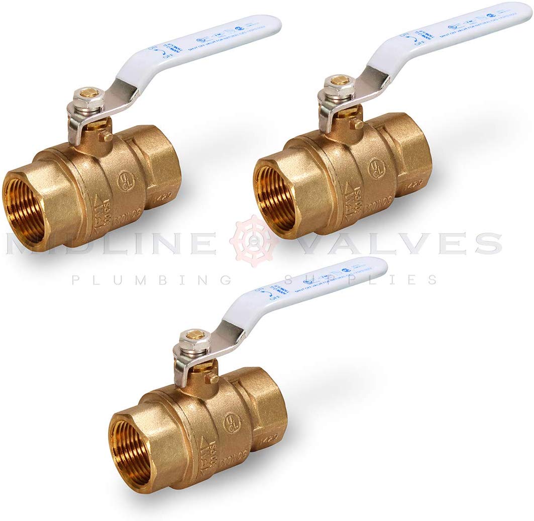 3 in. FIP x 3 in. FIP Premium Brass Full Port Ball Valve (2 Pack)
