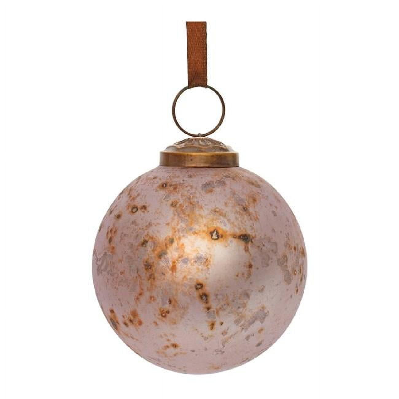 Rustic Bronze and Violet Mercury Glass Ball Ornament Set