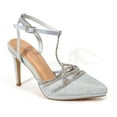 thumbnail image 1 of 3 in. Heel-Dressy Closed Toe Shoes, Silver - Size 39, 1 of 1