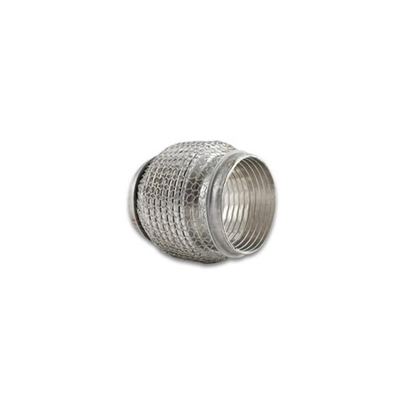 3 in. Inlet & Outlet x 4 in. Long Stainless Steel Flex Coupling with Interlock Liner & Mesh Braid