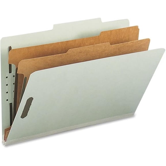 3 in. K-style Fastener Classification Folders - Gray & Green