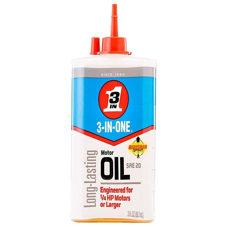 3-IN-ONE Motor Oil, SAE 20, High-Grade Lubrication, 3 oz, 1-Pack