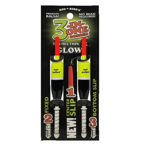 3-in-One Revolution X 1/2 Inch Glow Stick Bobber - 2 Pack