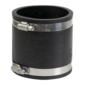 3 in. PVC Flexible Coupling with Stainless Steel clamps