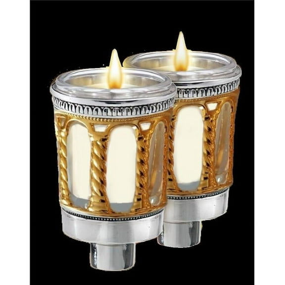 3 in. Palace Gold & Silver Plated Neronim Holders, 12 per Display Box