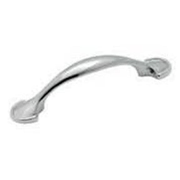 3 in. Pull Cabinet Footed Handle, Polished Chrome