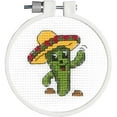 thumbnail image 1 of 3 in. Round Carlos Cactus Cross Stitch Kit - 11 Count, 1 of 1