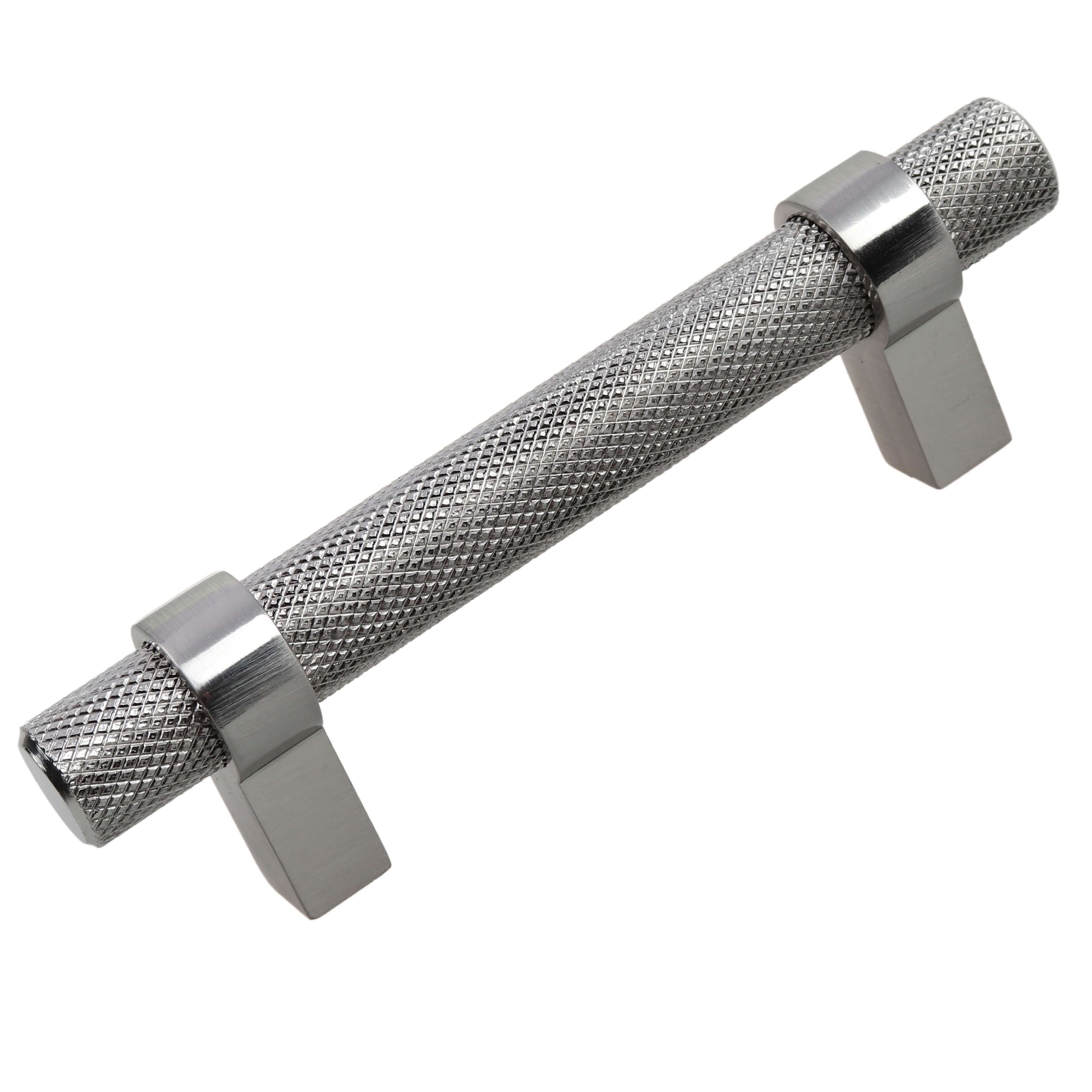 Stainless Steel Knurled Bar Pull with Mounting Hardware