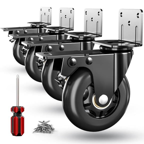 3 in Side Mount Plate Caster Wheels Heavy Duty 1000 LBS