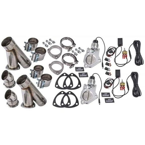 3 in. Stainless Steel Electronic Dual Exhaust Cutout with Slip Fit & Band Clamp