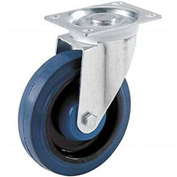 3 in. TPU Swivel Caster, Black & Blue