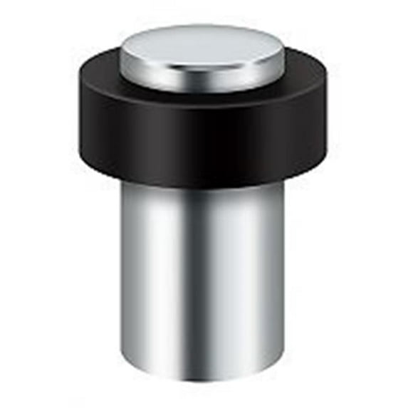 3 in. Universal Round Floor Bumper, Polished Chrome