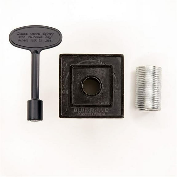 3 in. Universal Square Flange & Key, Black - 2 Piece