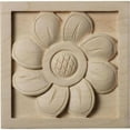 thumbnail image 1 of 3 in. W x 3 in. H x .62 in. D Small Sunflower Rosette, Lindenwood, Architectural Accent, 1 of 1