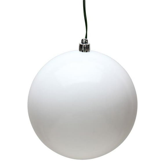 3 in. White Matte UV Treated Christmas Ornament Ball - 12 per Bag