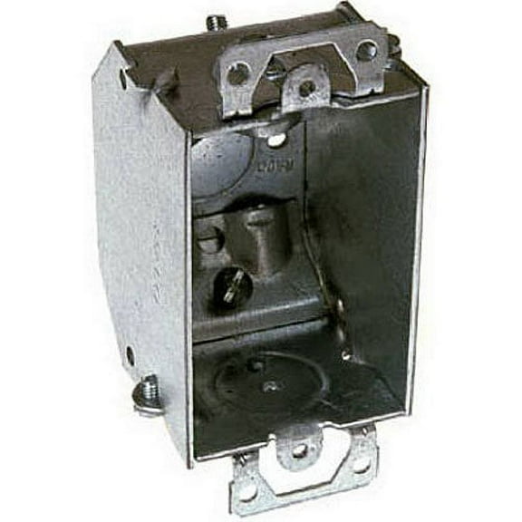 RACO Switch Box Gangable - 2-1/4 In. Deep, 3 In. x 2 In., 1/2 In. KO, NMSC Clamps, Gray