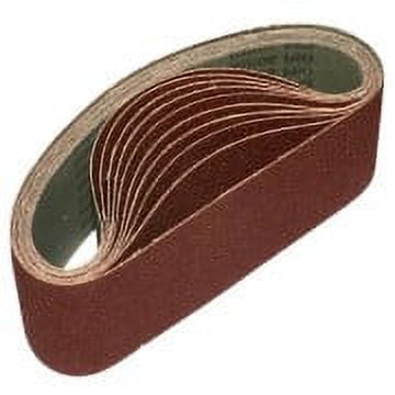 3 in. x 21 in. 50 Grit Aluminum Oxide X-Weight Heavy Duty Sanding Belts (10-pack)