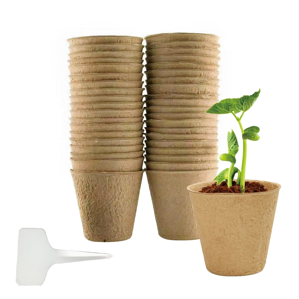 3 in. x 3 in. Plant Pots Small Plastic Plants Degradable Nursery Pot