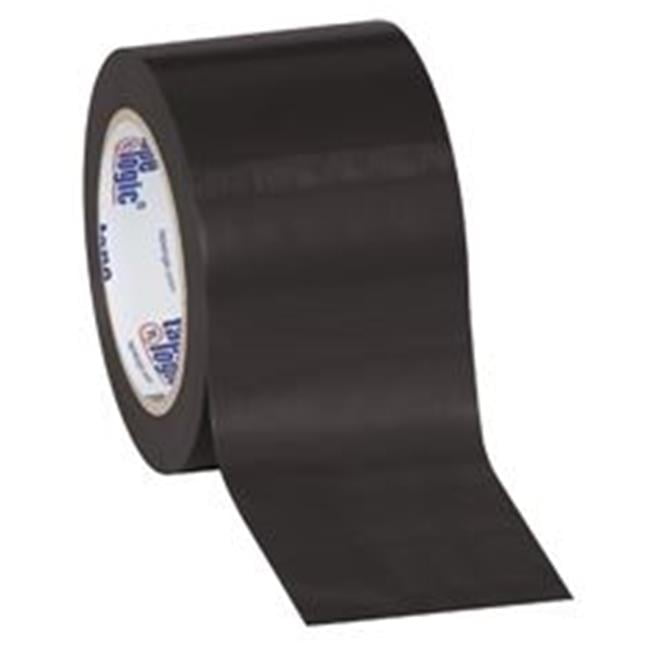 3 in. x 36 yards Black Solid Vinyl Safety Tape - Pack of 3