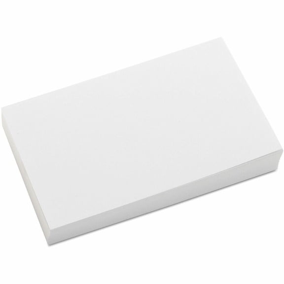 3 in. x 5 in. Unruled Index Cards - White (100-Piece/Pack)