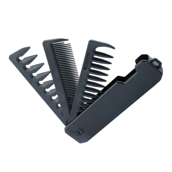 Laikoutd 3 in1 Folding Hair Comb Anti Statics Travel Pocket Comb Hair Picking Comb Detangling Comb Fine and Wide Tooth Comb