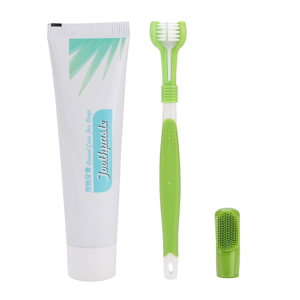 3 in1 Three-sided Toothbrush Finger Toothbrush Teeth Cleaner Toothpaste ...