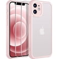 thumbnail image 1 of [3 in1 for iPhone 12 Mini Case, [Anti-Yellowing] [-Grade Protection] [with 2 pcs Screen Protector] Full-Body Protective Phone Case. Pink……, 1 of 13
