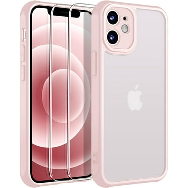 [3 in1 for iPhone 12 Mini Case, [Anti-Yellowing] [-Grade Protection] [with 2 pcs Screen Protector] Full-Body Protective Phone Case. Pink……