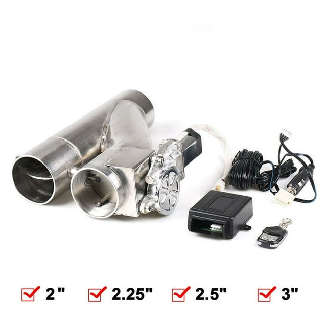 3 inch 76mm exhaust control ecut out dual valve electric y pipe with