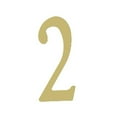 thumbnail image 1 of 3 inch Brass Self Adhesive Address Number. Number: 2, 1 of 6