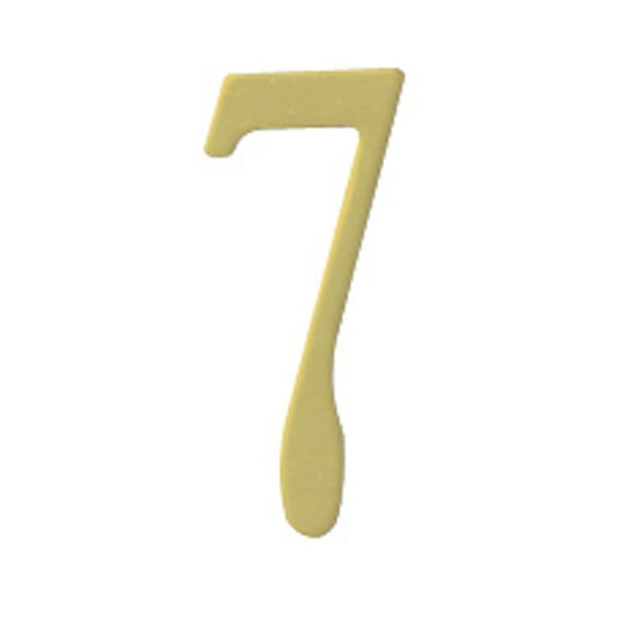 3 inch Brass Self Adhesive Address Number. Number: 7