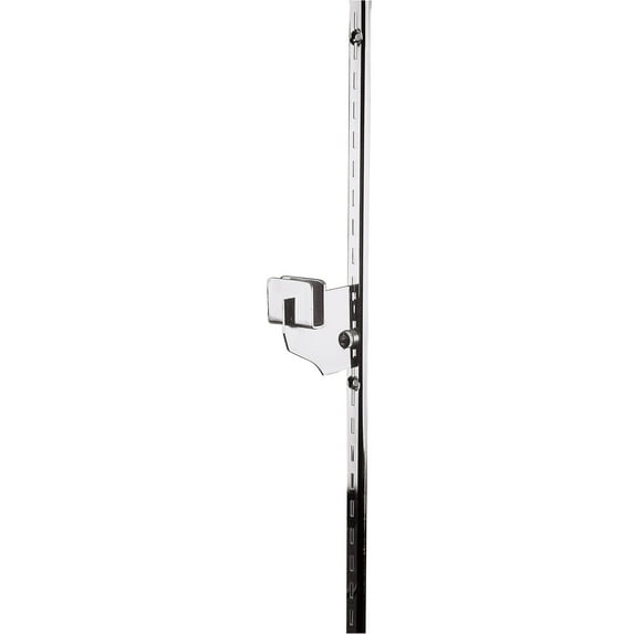 SSWBasics 3 inch Chrome Dimensional Hangrail Bracket for Slotted Standard - ½ inch slots 1 inch on center - Pack of 4