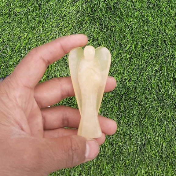 3-inch Crystal Angels, Pocket-Sized Angelic Figurines, Crystal Guardian Angels, Handmade Quartz Angels, Positive Energy Talisman, Altar Gift