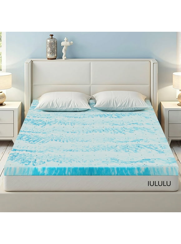 3 inch Full Cooling Gel Infused Mattress Topper, Memory Foam Mattress Topper