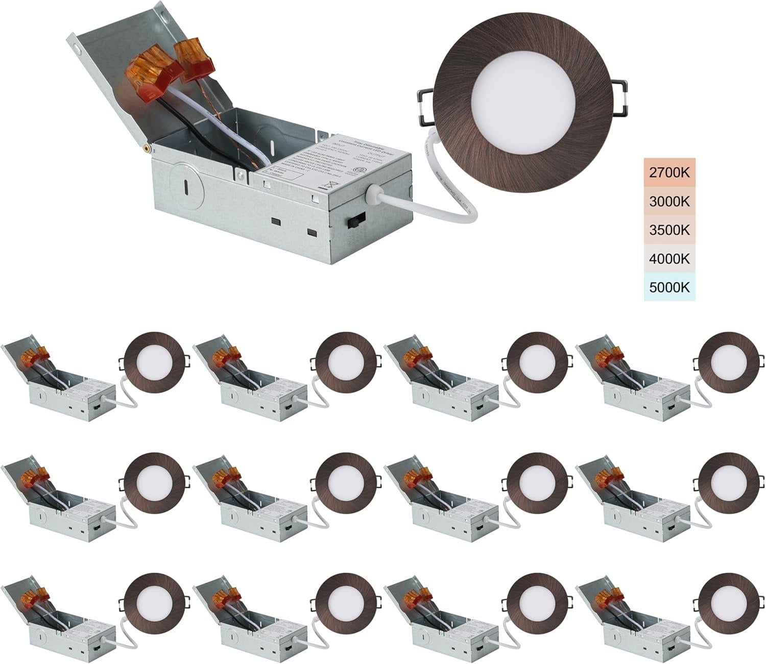 3-inch LED Recessed Light - Slim Recessed Ceiling Light with Junction ...