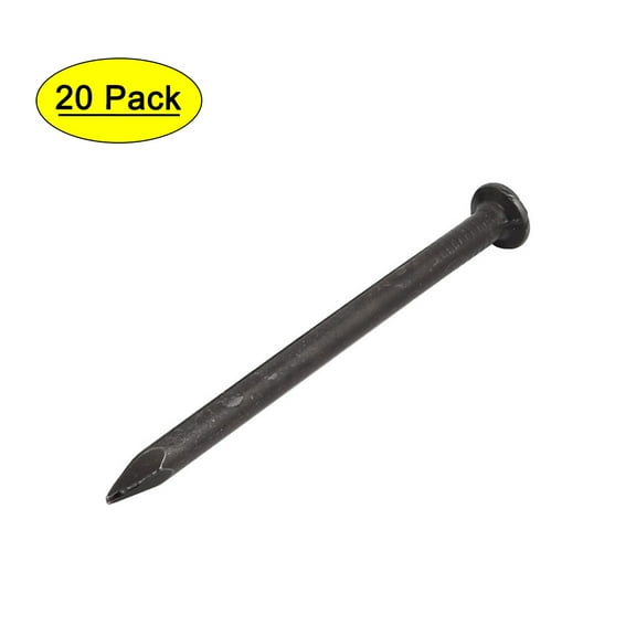 3-inch Length Carbon Steel Point Tip Wall Cement Nail Black 20pcs