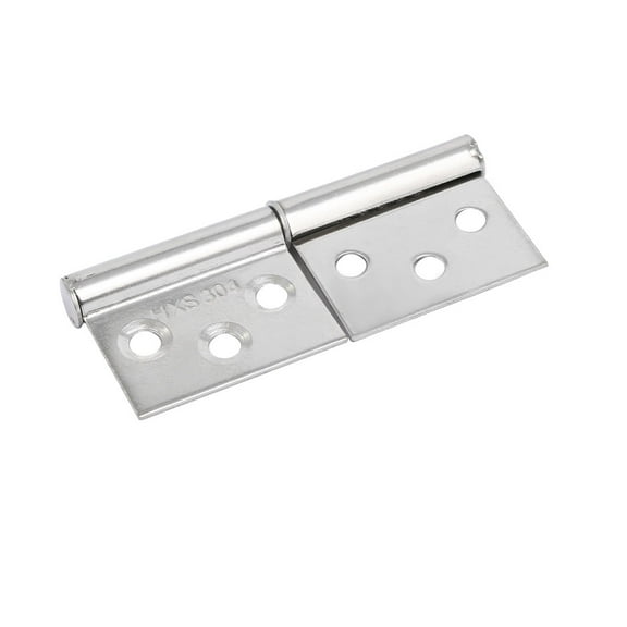 3-inch Length Metal Two Leaves Lift Off Detachable Flag Hinge Silver Tone