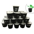 thumbnail image 1 of 3 inch Net Pot - Garden Net Cups - Hydroponics Slotted Mesh - Bucket Basket for Hydroponics with white Lids - 25 Pack, 1 of 11