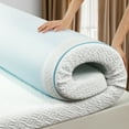 Full Size 3 inch Gel Memory Foam Mattress Topper, NonSlip, Washable
