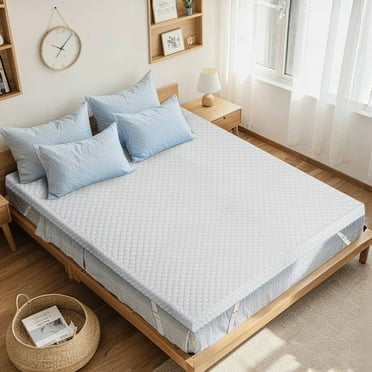 3 inch Queen Size Non-Slip Gel Memory Foam Mattress Topper for Pressure Relief, with Removable & Washable Cover, CertiPUR-US Certified