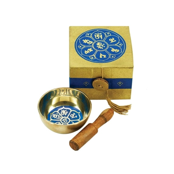 3 inch OM Lotus Meditation Bowl in Gift Box