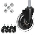Caster Plug 3 inch Office Chair Casters Wheel with 5/16