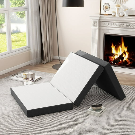 3 inch Queen Size Trifold Mattress, Floor mattress, Portable Memory Foam Mattress