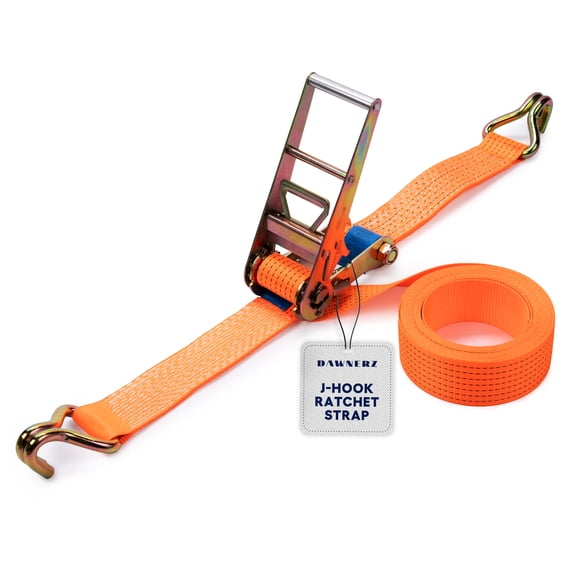 3 inch Ratchet Straps 40 ft Double Wire J Hook Tie Down - Heavy Duty Ratchet Straps 16500 Lb Breaking Strength - Trailer and Truck Tie Down