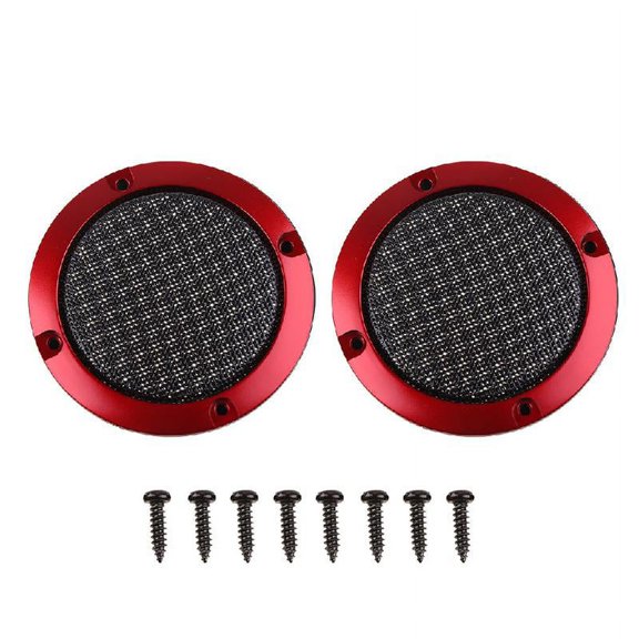 3 inch Red Auto Speaker Protection Cover Loudspeaker Protective Mesh Cover