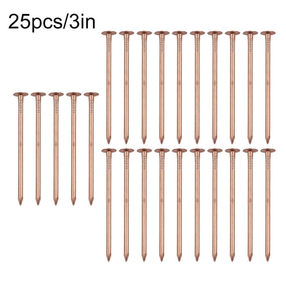 3 inch Solid Copper Nails for Stump For Killing and Root Control in Outdoor Tree Management and Ground